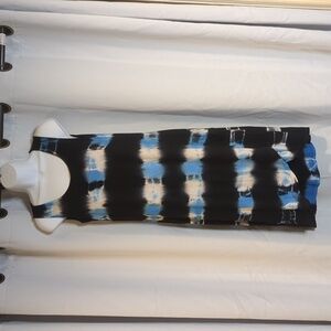 Design History Dress Jersey Knit Tank Tie-dye High-low faux wrap size Medium
